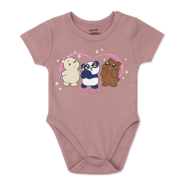 שני בגדי גוף עם הדפסי דובים תינוקות