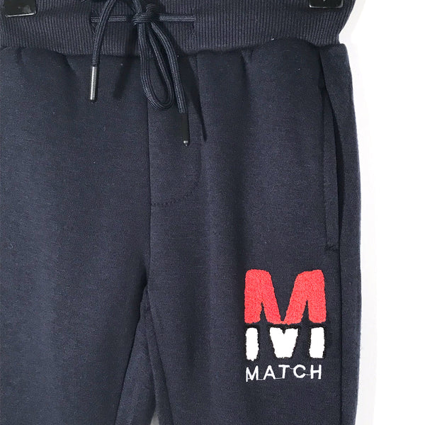 מכנס פוטר מעוצב עם אפליקציה M Match בנים 6-16