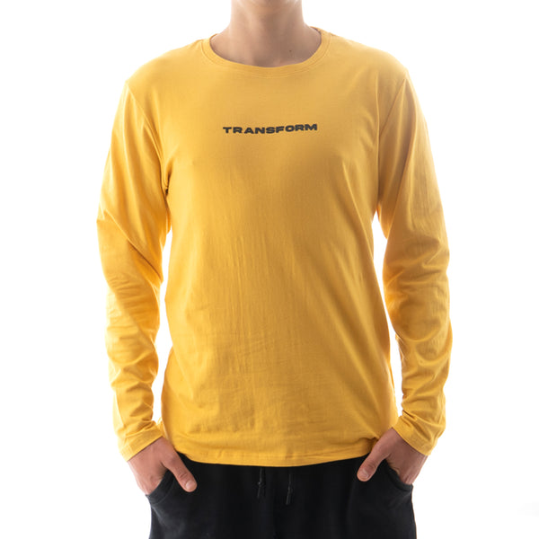 חולצת לייקרה צהובה הדפסה דו צדדית Transform גבר XS-XXL