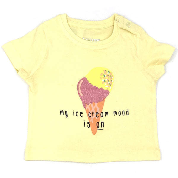 שלישיית חולצות בנות מודפסות תינוקות 6-12M