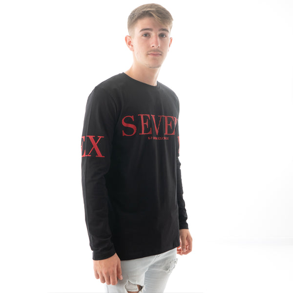 חולצת לייקרה הדפסה מובלטת Seven גבר XS-XXL