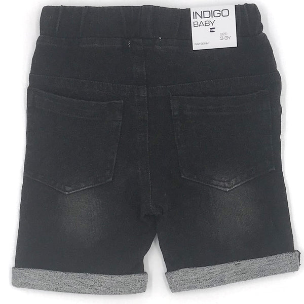 מכנס ג'ינס קצר שורט עם מכפלת לפעוט ותינוק 12-24M