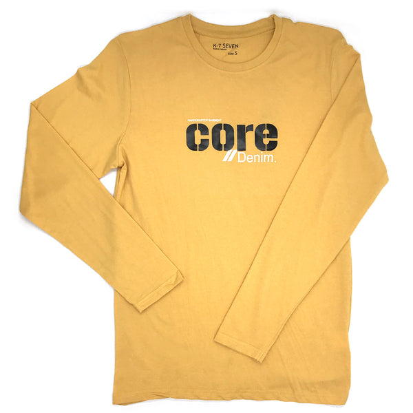 חולצת טי שירט הדפס מובלט Core Denim גברים L-XXL