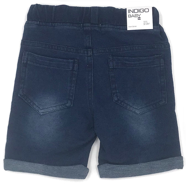 מכנס ג'ינס קצר שורט עם מכפלת לפעוט ותינוק 12-18M