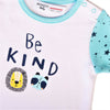 חולצת תינוקות בנים אורגנית Be Kind מינוטי 0-12M