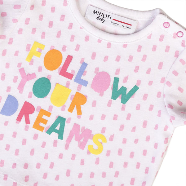 חולצת תינוקות אורגנית Follow Your Dreams מינוטי 0-12M